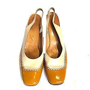60's Era Rosina FERRAGAMO Square Toe Slingbacks